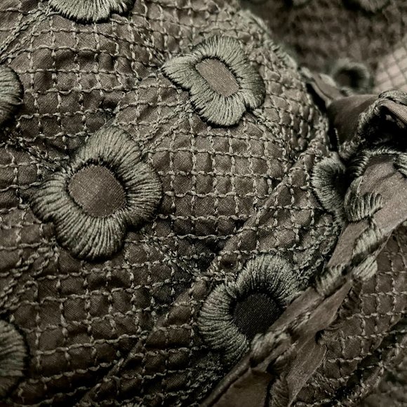 FENDI  Belted Silk-organza Midi Dress In Black Size 44IT,MUS - Picture 15 of 15